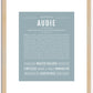 Audie | Name Art Print