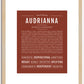 Audrianna | Name Art Print