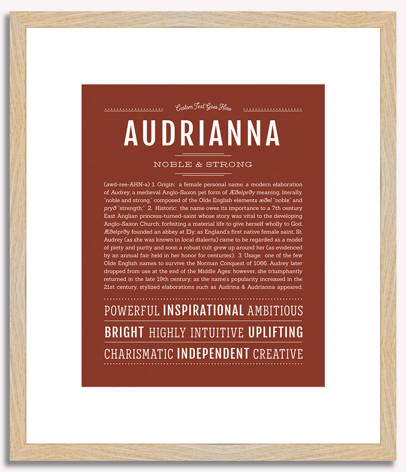 Audrianna | Name Art Print