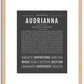 Audrianna | Name Art Print