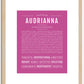 Audrianna | Name Art Print