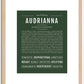 Audrianna | Name Art Print