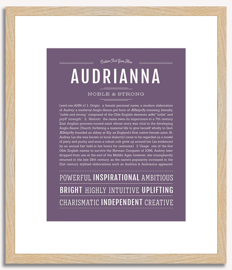 Audrianna | Name Art Print