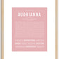 Audrianna | Name Art Print