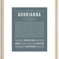 Audrianna | Name Art Print