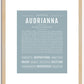 Audrianna | Name Art Print