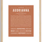 Audrianna | Name Art Print