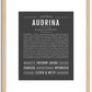 Audrina | Name Art Print