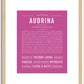 Audrina | Name Art Print