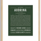 Audrina | Name Art Print