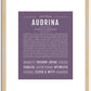 Audrina | Name Art Print