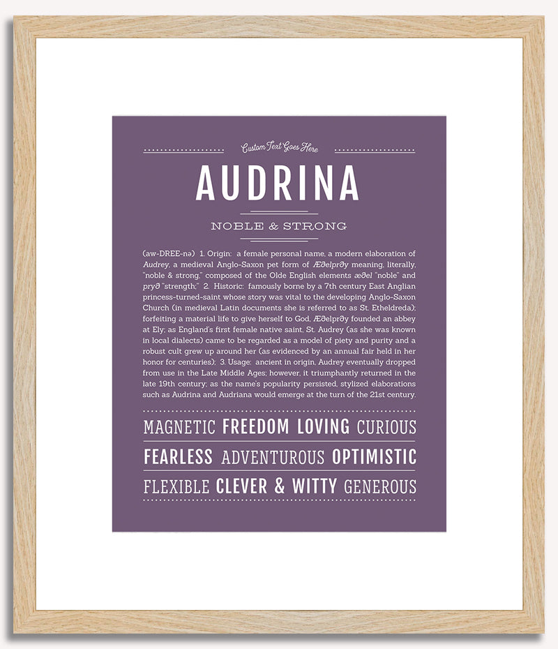 Audrina | Name Art Print