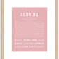 Audrina | Name Art Print