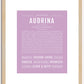 Audrina | Name Art Print