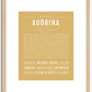 Audrina | Name Art Print