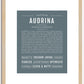 Audrina | Name Art Print