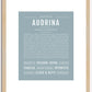 Audrina | Name Art Print