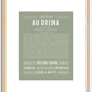 Audrina | Name Art Print