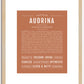 Audrina | Name Art Print