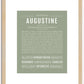 Augustine | Name Art Print