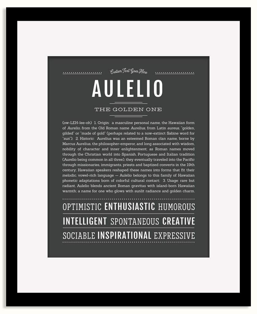 Frame Options | Charcoal Gray | Black Frame, Matted