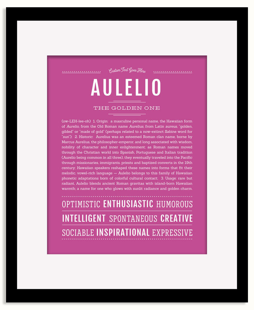 Frame Options | Dark Pink | Black Frame, Matted