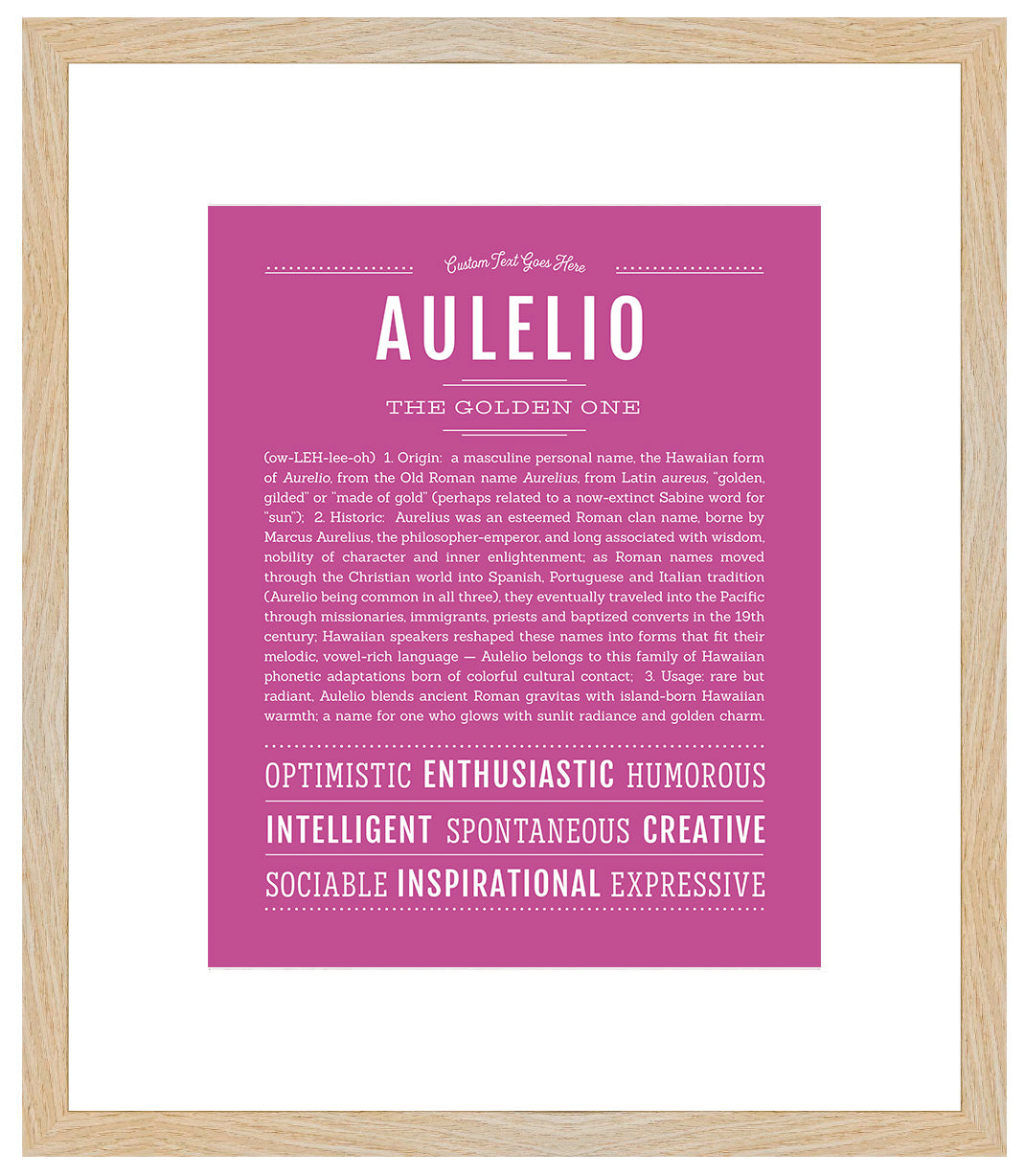 Frame Options | Dark Pink | Maple Frame, Matted
