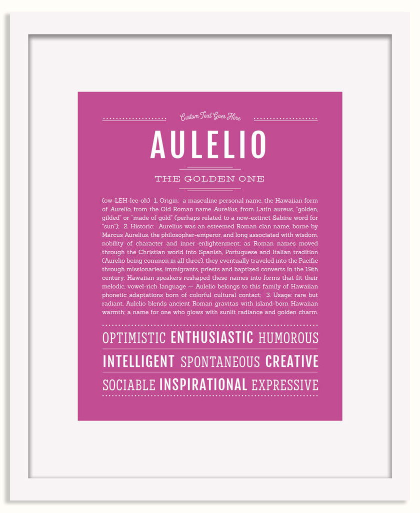 Frame Options | Dark Pink | White Frame, Matted