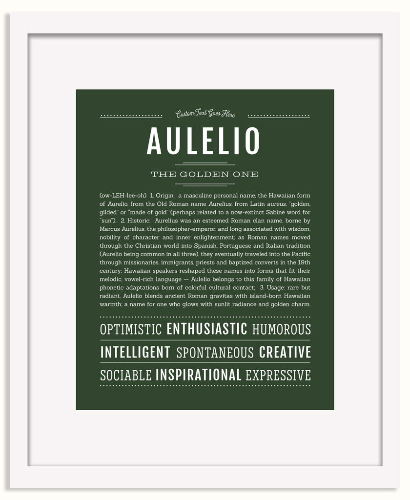 Frame Options | Deep Forest | White Frame, Matted