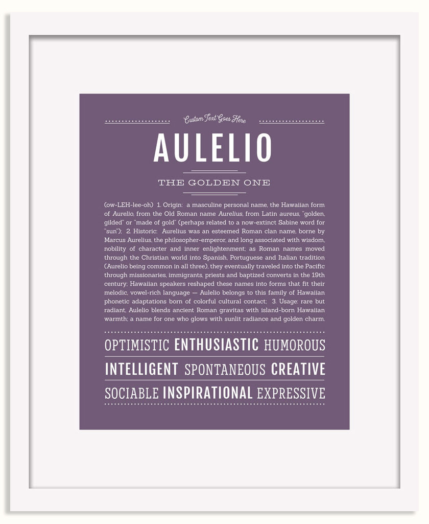 Frame Options | Deep Purple | White Frame, Matted