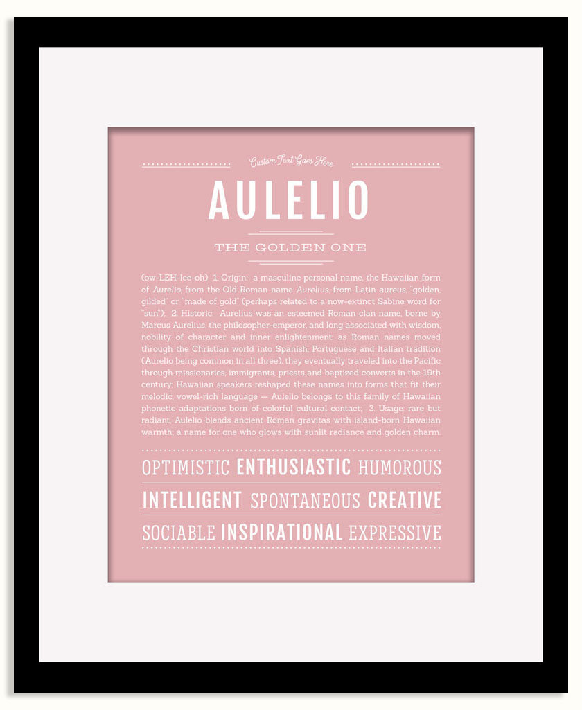 Frame Options | Dusty Rose | Black Frame, Matted