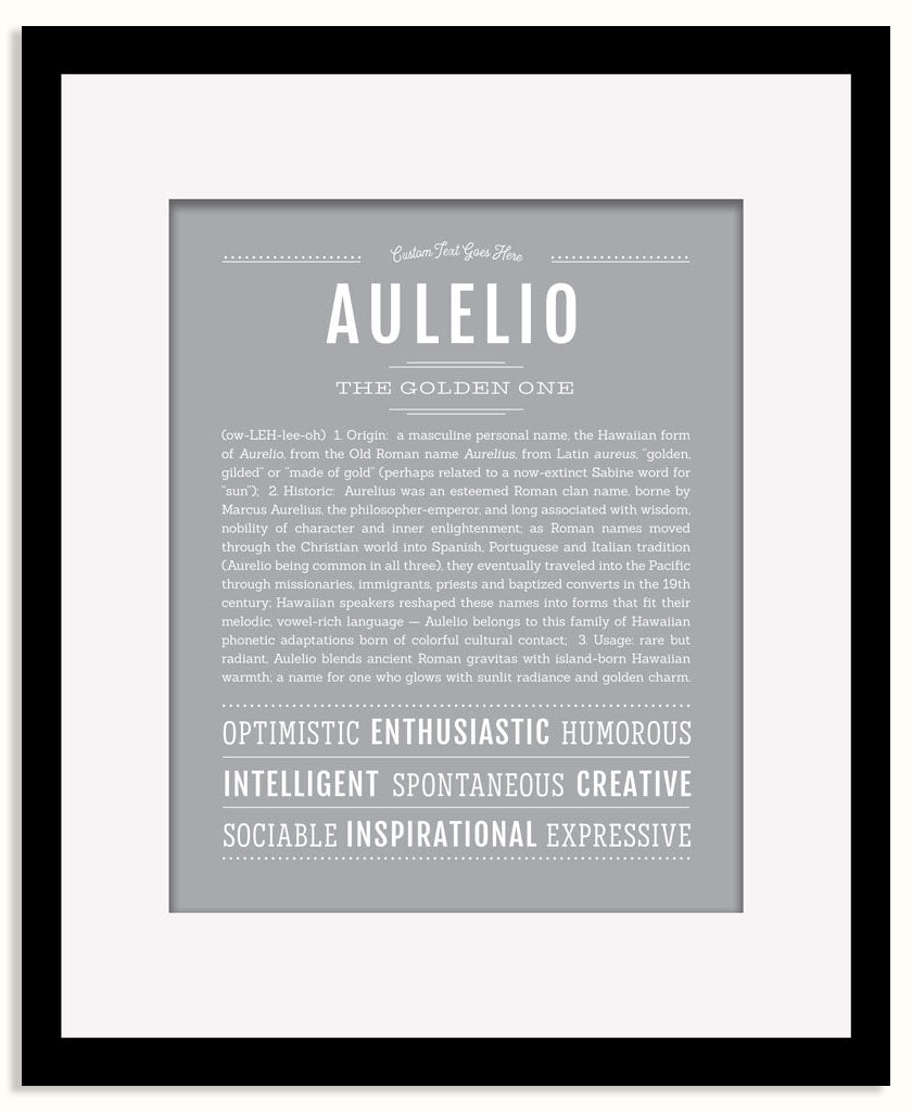 Frame Options | Light Gray | Black Frame, Matted