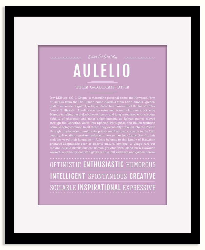 Frame Options | Lilac | Black Frame, Matted