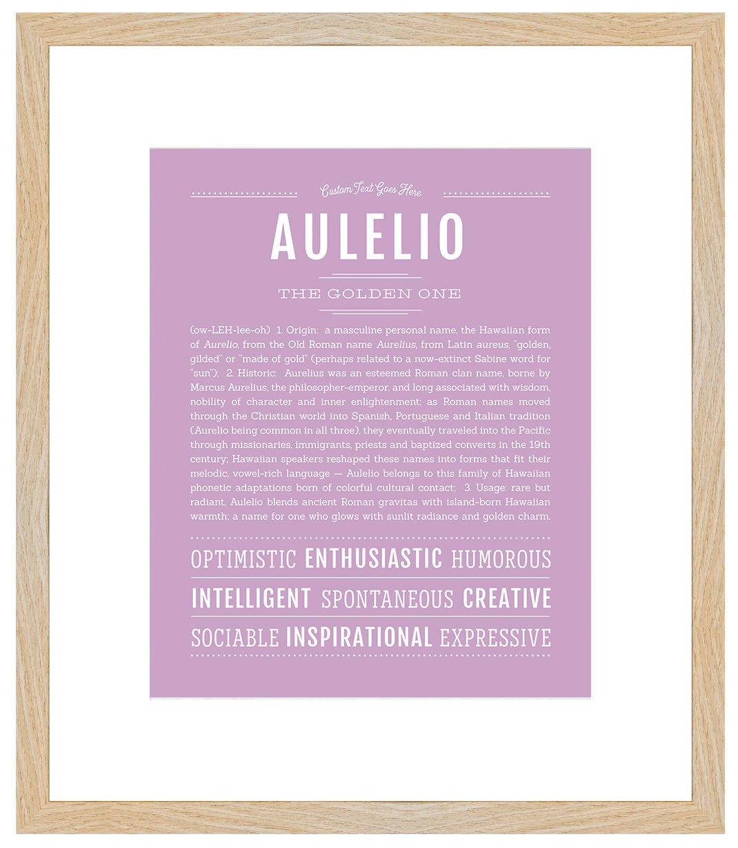 Frame Options | Lilac | Maple Frame, Matted