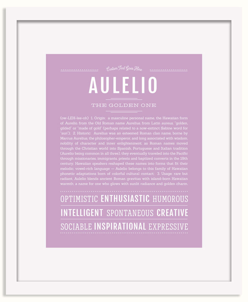 Frame Options | Lilac | White Frame, Matted