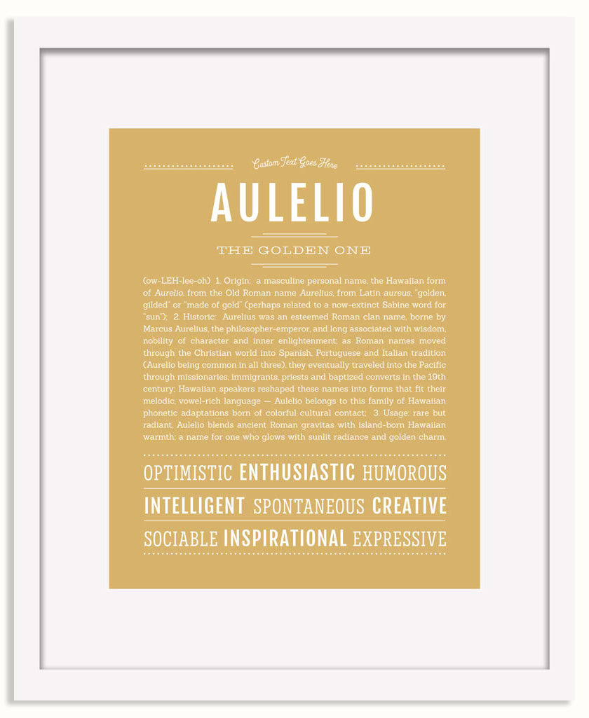 Frame Options | Matte Gold | White Frame, Matted