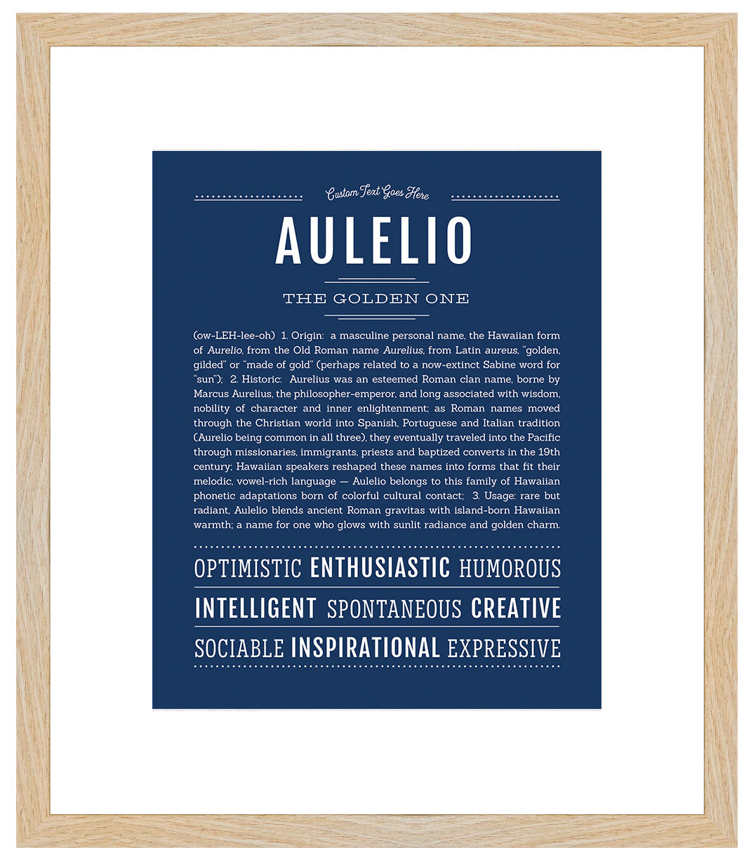 Frame Options | Midnight Blue | Maple Frame, Matted