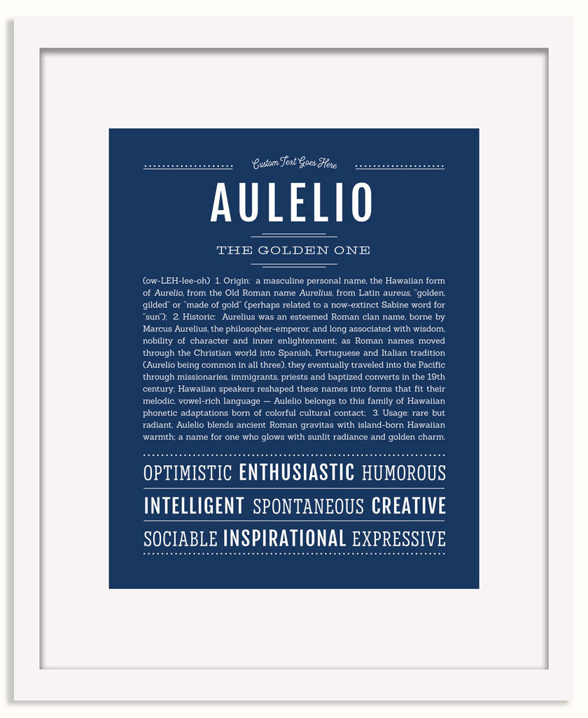 Frame Options | Midnight Blue | White Frame, Matted