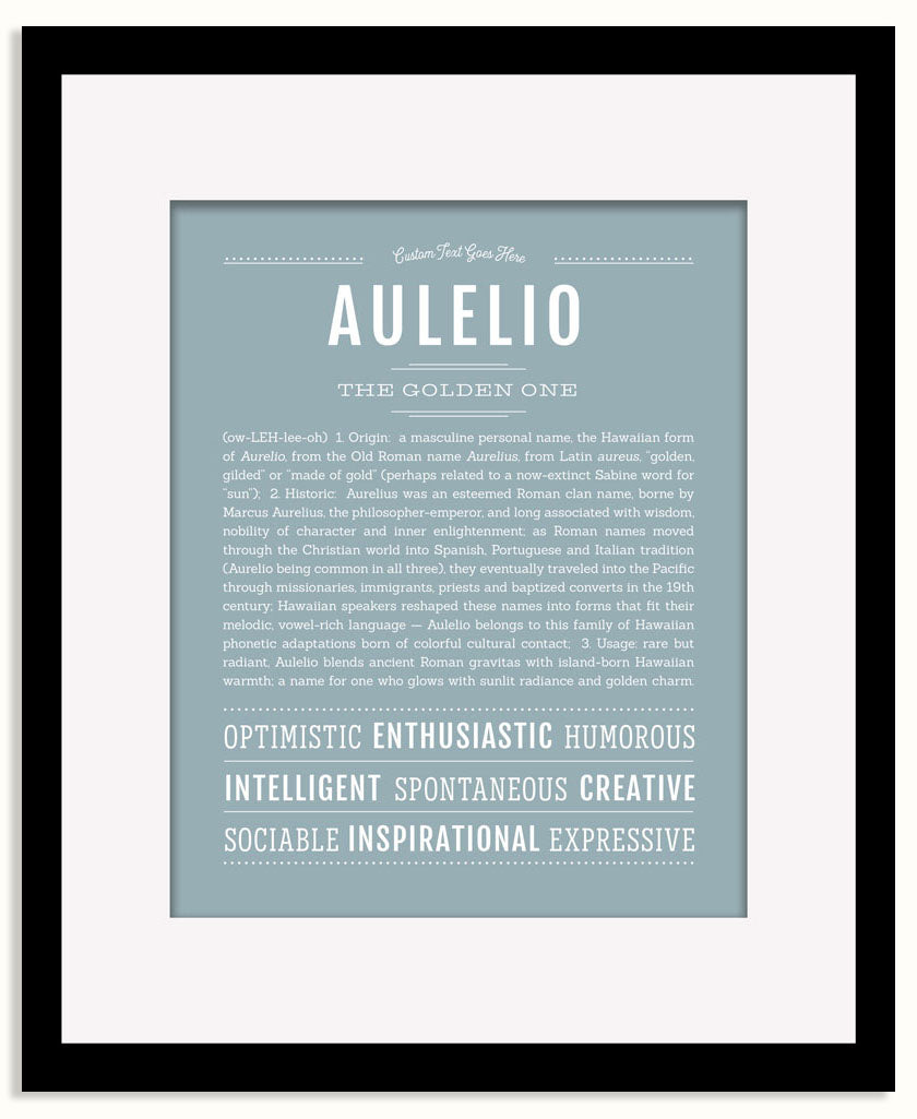 Frame Options | Powder Blue | Black Frame, Matted