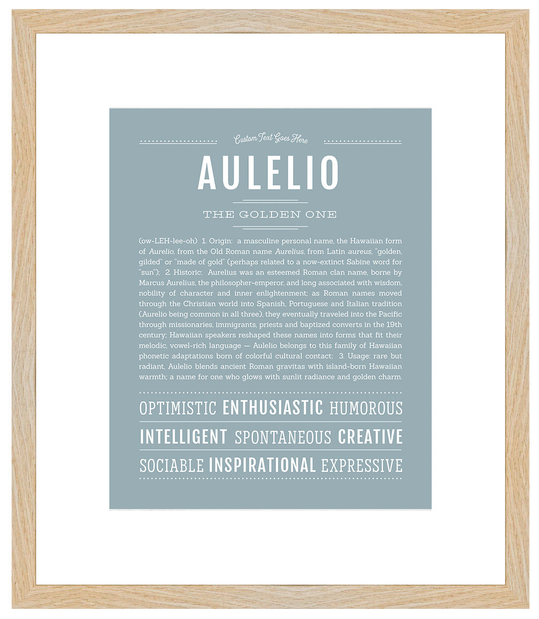 Frame Options | Powder Blue | Maple Frame, Matted