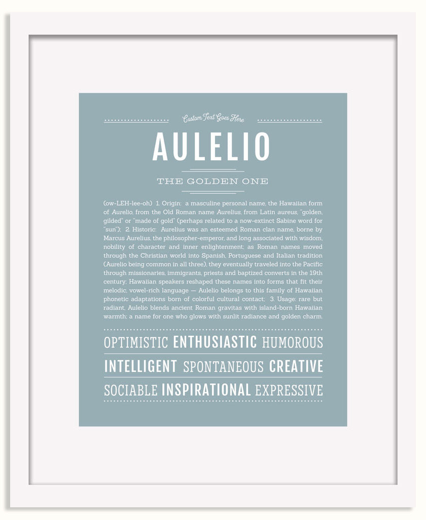 Frame Options | Powder Blue | White Frame, Matted