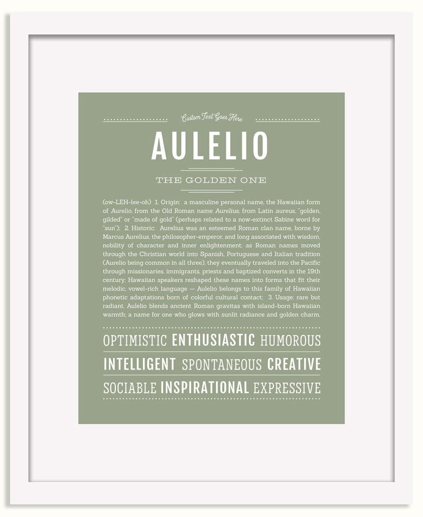 Frame Options | Sage | White Frame, Matted