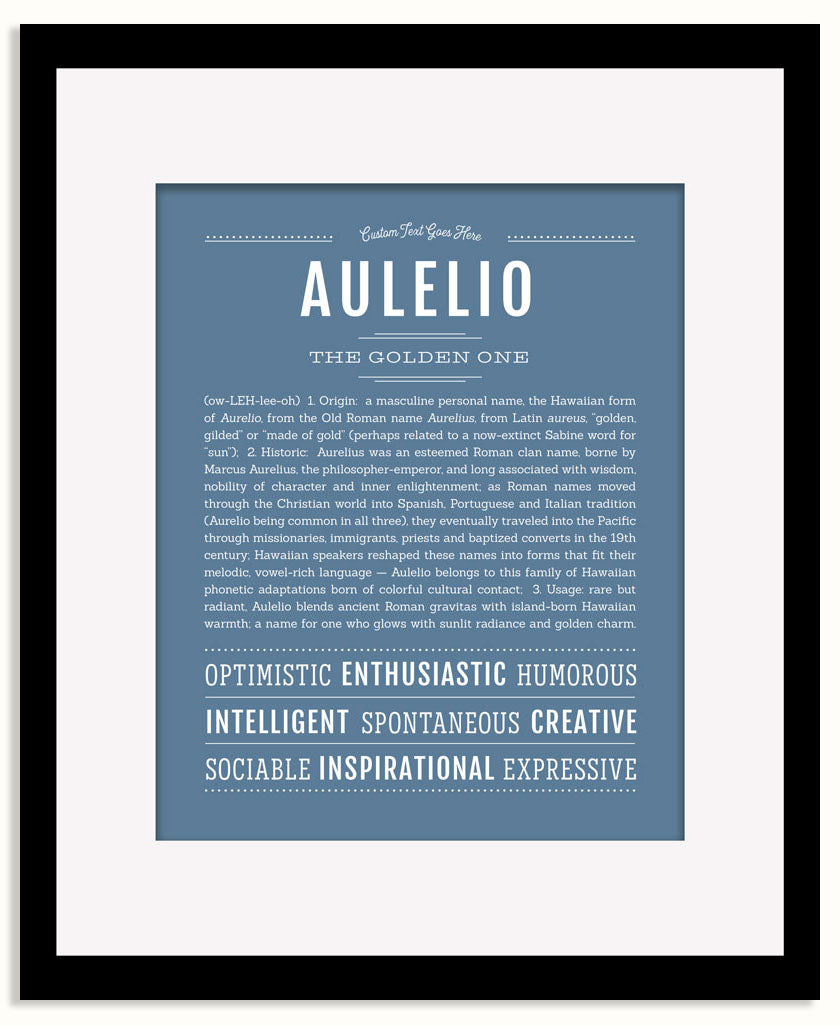 Frame Options | Steele Blue | Black Frame, Matted