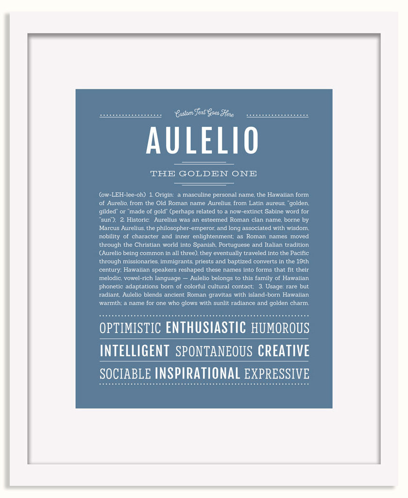 Frame Options | Steele Blue | White Frame, Matted