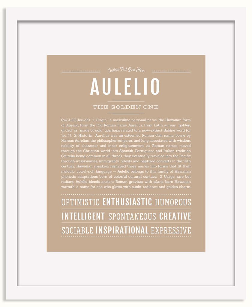 Frame Options | Tan | White Frame, Matted
