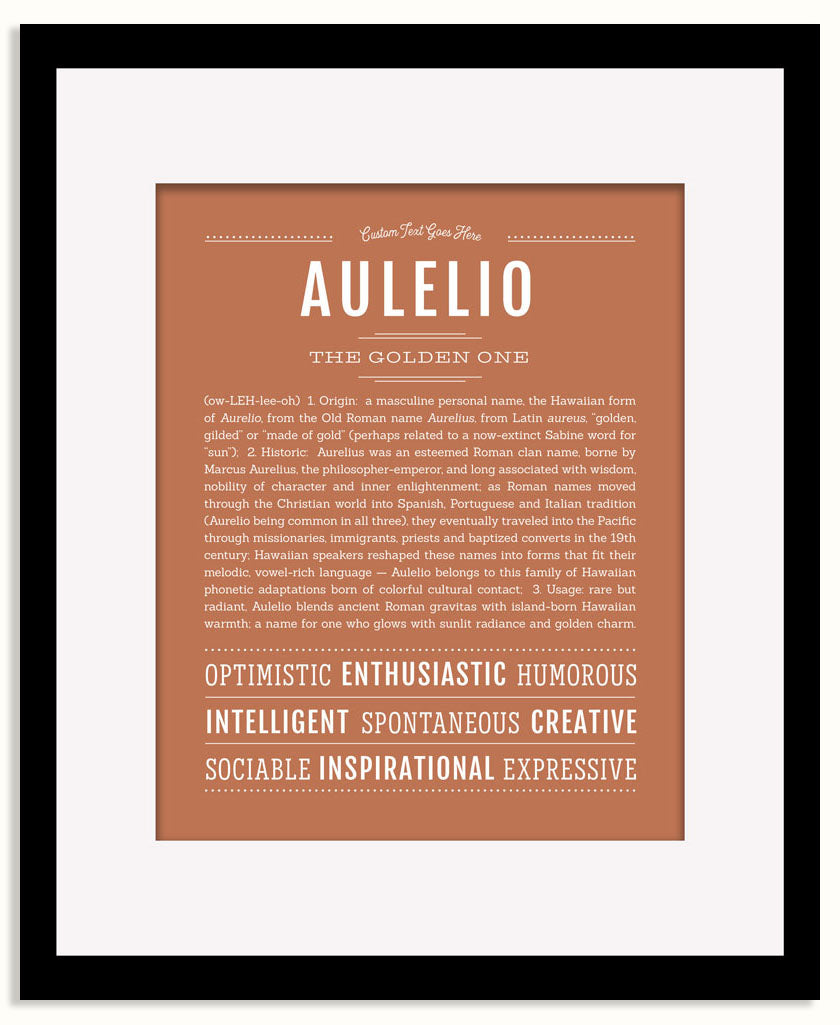 Frame Options | Terra Cotta | Black Frame, Matted