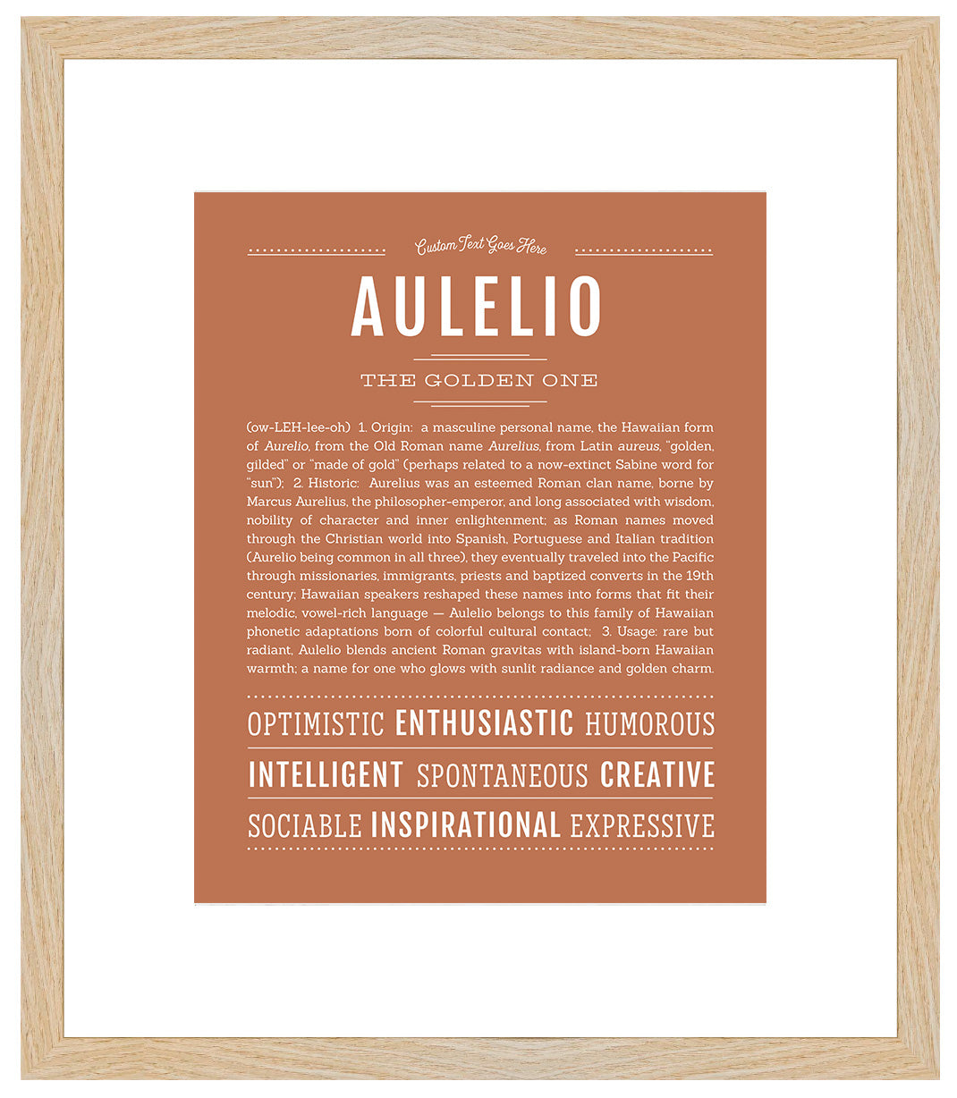 Frame Options | Terra Cotta | Maple Frame, Matted