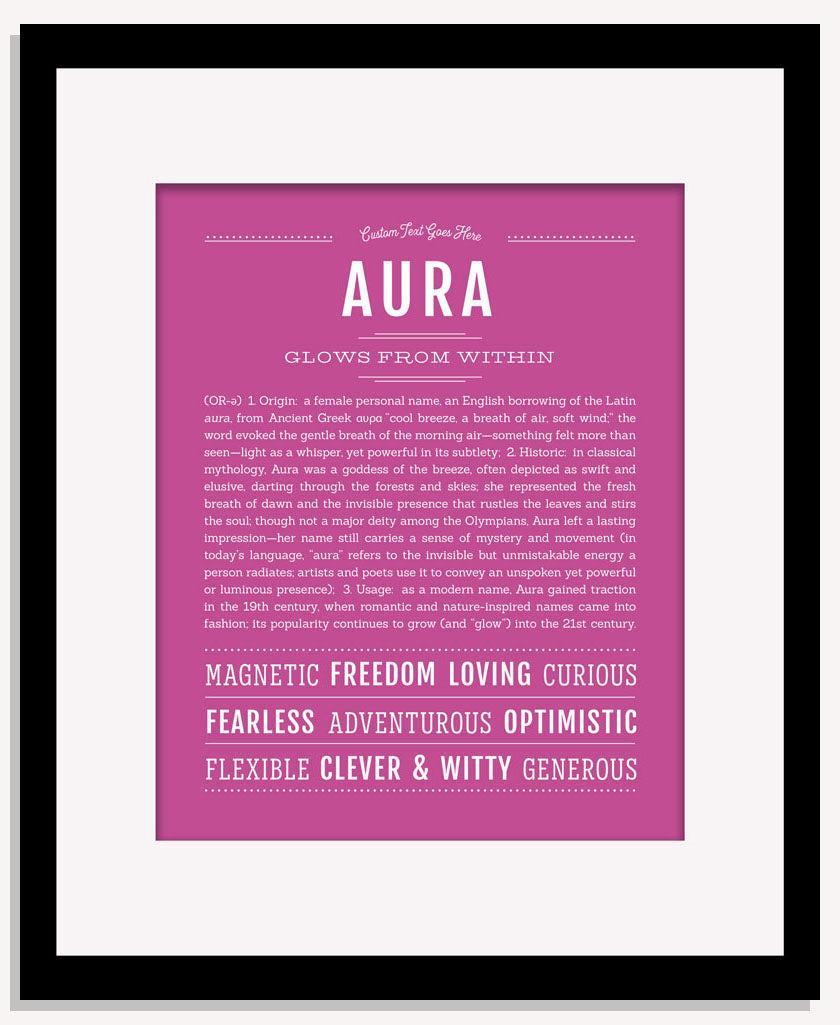 Frame Options | Dark Pink | Maple Frame, Matted