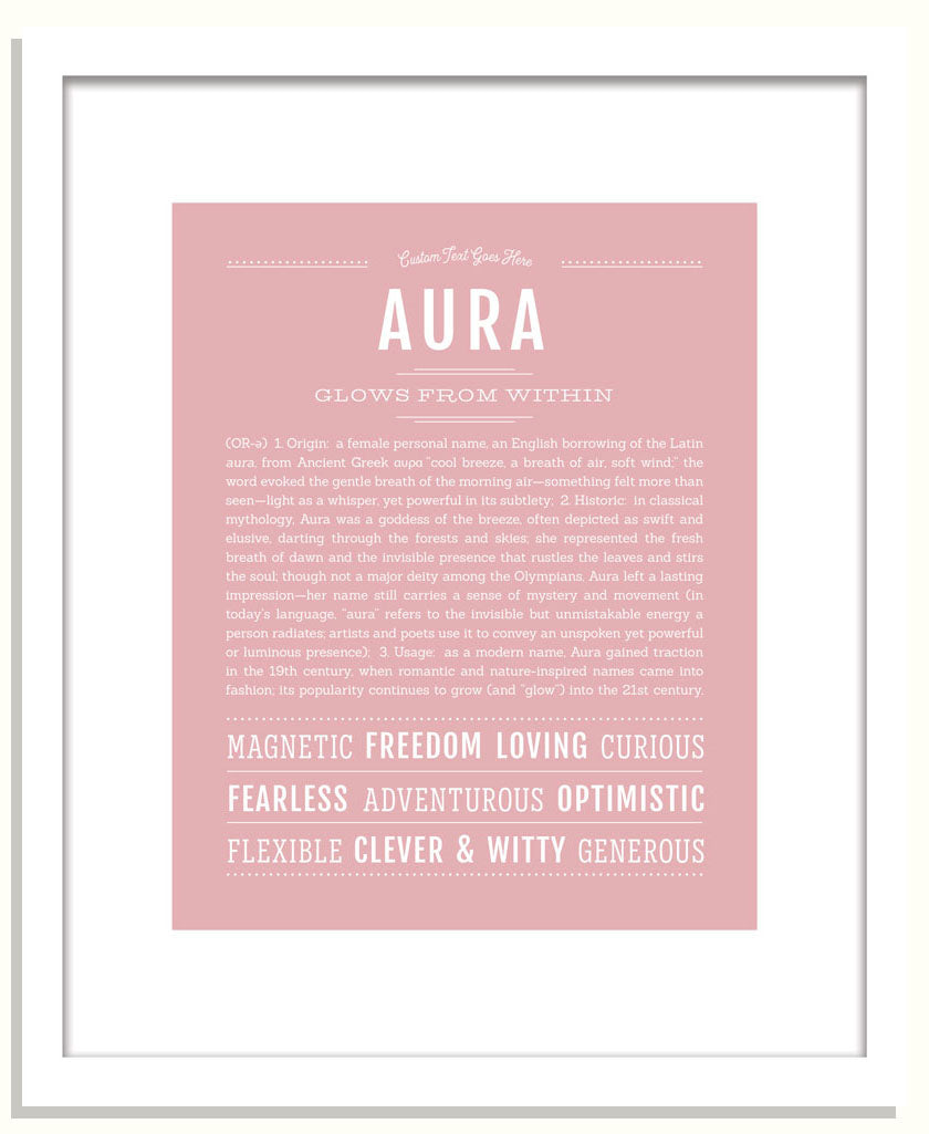 Frame Options | Dusty Rose | Black Frame, Matted
