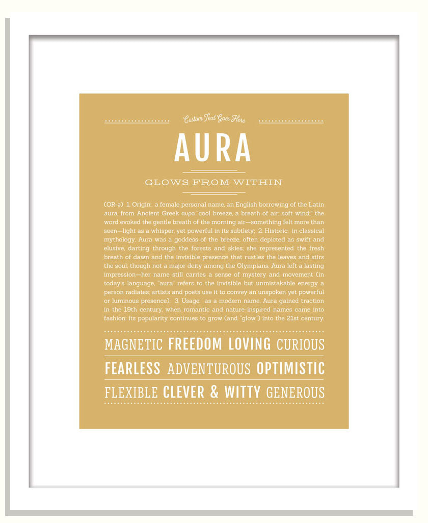 Frame Options | Matte Gold | Black Frame, Matted